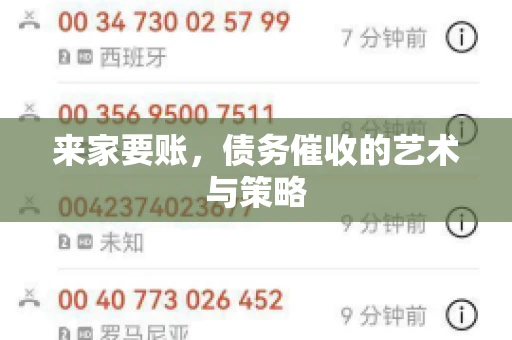 来家要账，债务催收的艺术与策略