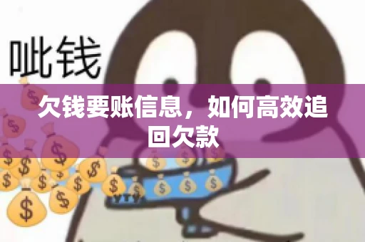 欠钱要账信息，如何高效追回欠款