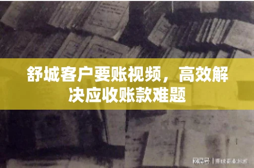 舒城客户要账视频，高效解决应收账款难题