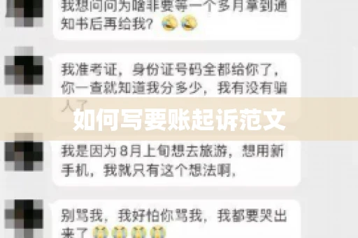 如何写要账起诉范文