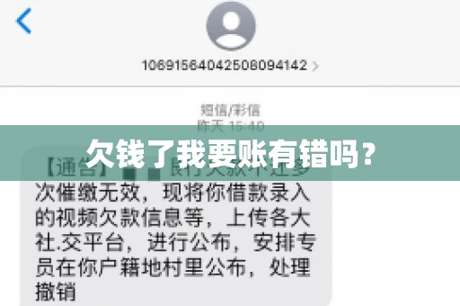 欠钱了我要账有错吗？