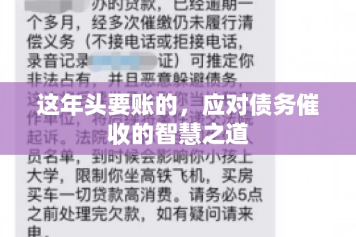 这年头要账的，应对债务催收的智慧之道