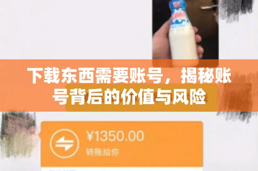 下载东西需要账号，揭秘账号背后的价值与风险