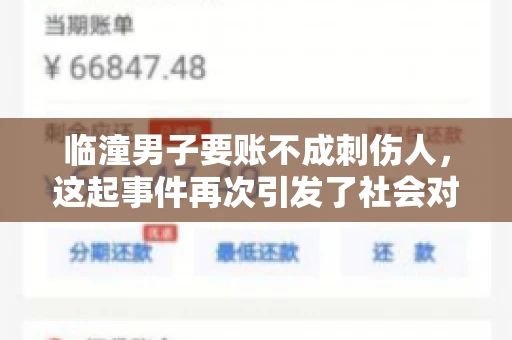 临潼男子要账不成刺伤人，这起事件再次引发了社会对讨债行为的关注。在这个故事中，我们不仅要了解事件的经过，还要思考如何避免类似悲剧的发生。