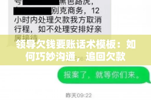 领导欠钱要账话术模板：如何巧妙沟通，追回欠款