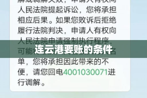 连云港要账的条件