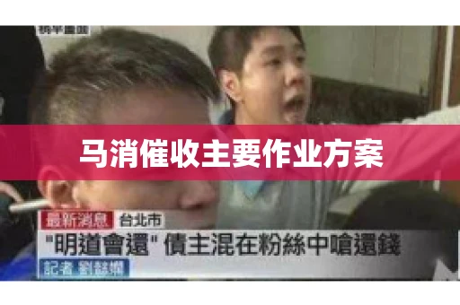 马消催收主要作业方案